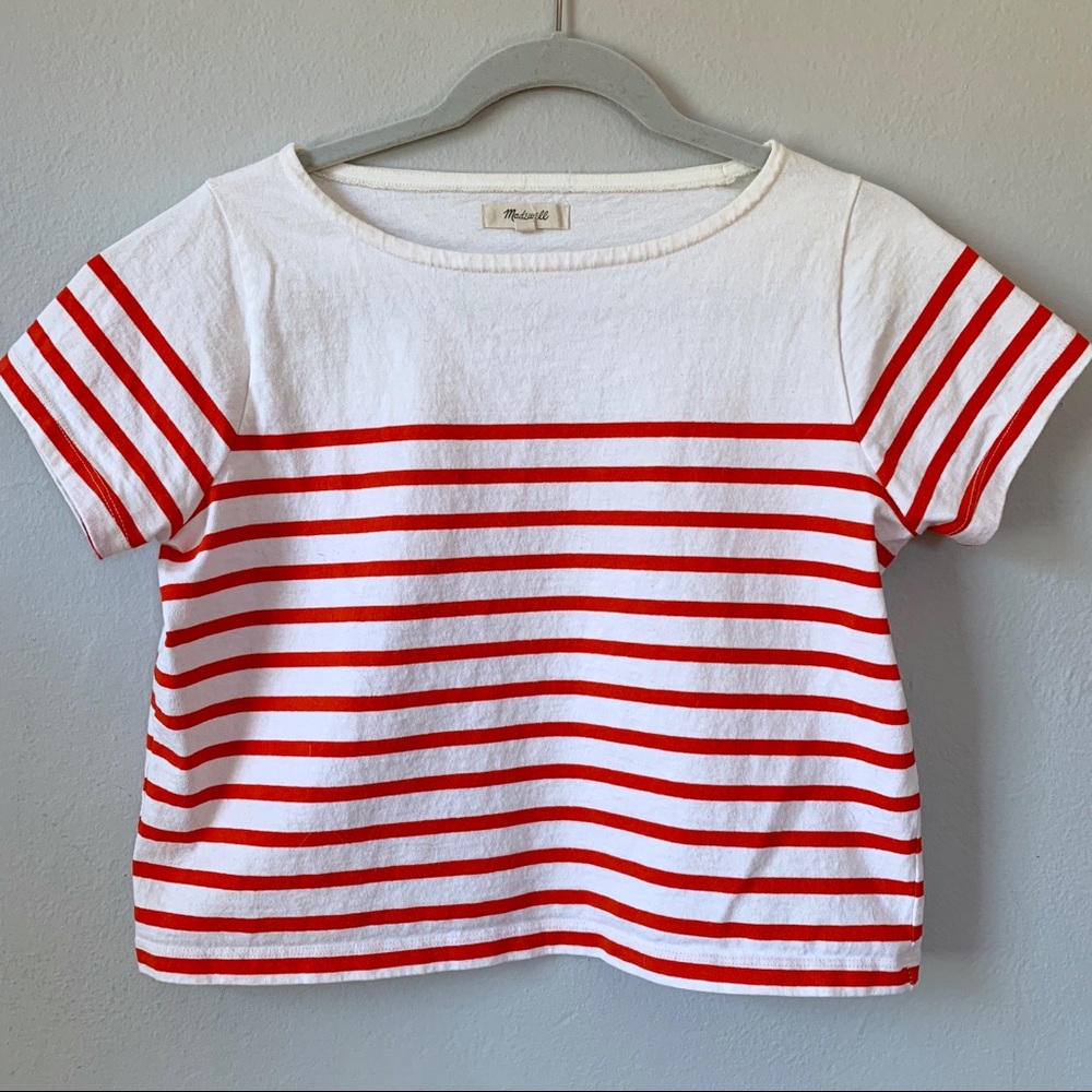 Madewell Stripe Boxy Tee